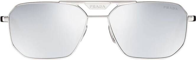 Prada Eyewear Symbole zonnebril met piloten montuur Zilver