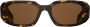 Prada Eyewear Symbole zonnebril met rechthoekig montuur Bruin - Thumbnail 1