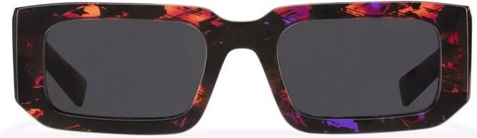 Prada Eyewear Symbole zonnebril met rechthoekig montuur Grijs