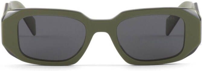 Prada Eyewear Symbole zonnebril met rechthoekig montuur Groen