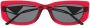 Prada Eyewear Symbole zonnebril met rechthoekig montuur Rood - Thumbnail 1