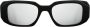 Prada Eyewear Symbole zonnebril met geometrisch montuur Zwart - Thumbnail 1