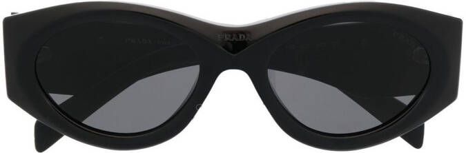 Prada Eyewear Zonnebril met ovaal montuur Zwart