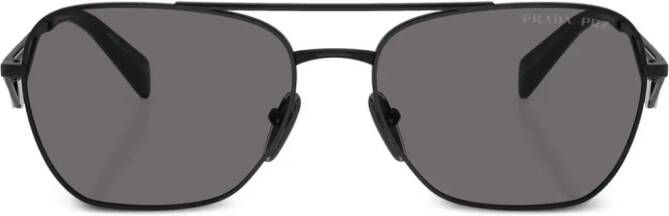 Prada Eyewear Zonnebril met logo Zwart
