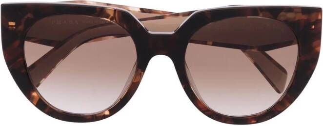 Prada Eyewear Zonnebril met cat-eye montuur Bruin