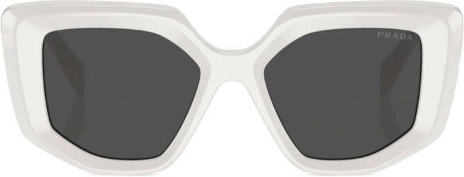 Prada Eyewear Zonnebril met cat-eye montuur Wit