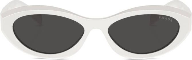 Prada Eyewear Zonnebril met cat-eye montuur Wit