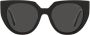 Prada Eyewear Zonnebril met kattenoog montuur Zwart - Thumbnail 1