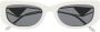 Prada Eyewear Zonnebril met logoplakkaat Wit - Thumbnail 1