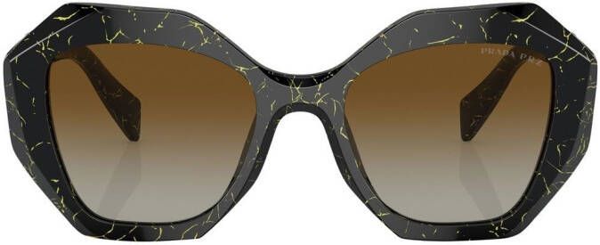 Prada Eyewear Zonnebril met marmerprint Zwart