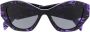 Prada Eyewear Zonnebril met ovaal montuur Blauw - Thumbnail 1