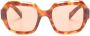 Prada Eyewear Zonnebril met oversized montuur Bruin - Thumbnail 1