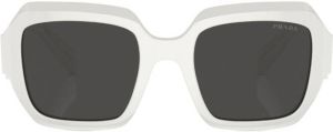 Prada Eyewear Zonnebril met oversized montuur Wit