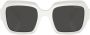 Prada Eyewear Zonnebril met oversized montuur Wit - Thumbnail 1