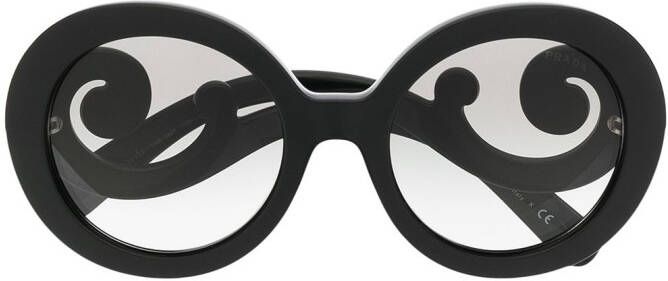 Prada Eyewear Zonnebril met oversized montuur Zwart