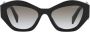 Prada Eyewear Zonnebril met oversized montuur Zwart - Thumbnail 1