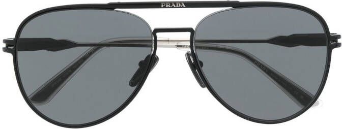 Prada Eyewear Zonnebril met piloten montuur Zwart