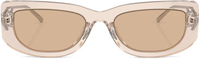 Prada Eyewear Zonnebril met rechthoekig montuur Bruin