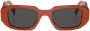 Prada Eyewear Zonnebril met rechthoekig montuur Oranje - Thumbnail 1
