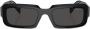 Prada Eyewear Zonnebril met rechthoekig montuur Zwart - Thumbnail 1