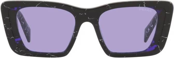 Prada Eyewear Zonnebril met rechthoekig montuur Groen