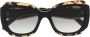 Prada Eyewear Zonnebril met schildpadschild design Zwart - Thumbnail 1