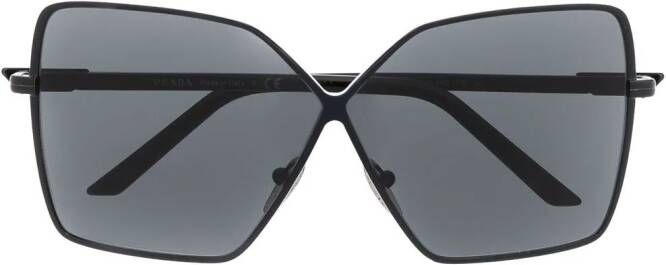 Prada Eyewear Zonnebril met vlinder montuur Zwart