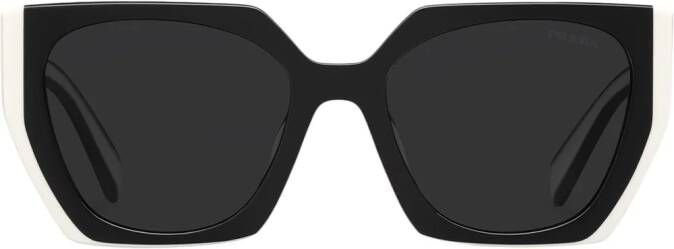 Prada Eyewear Zonnebril met zeshoekig montuur Zwart