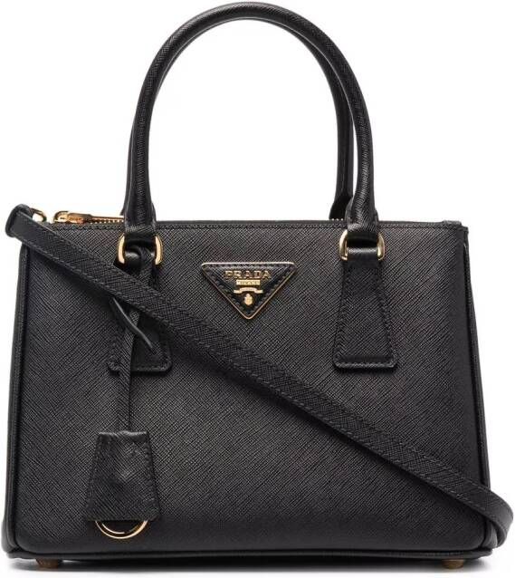 Prada Galleria mini-shopper Zwart