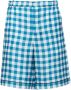 Prada Geruite zijden bermuda shorts Blauw - Thumbnail 1
