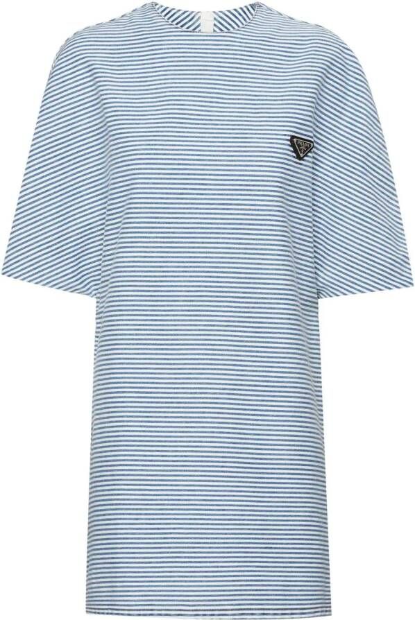 Prada Gestreepte jurk Blauw