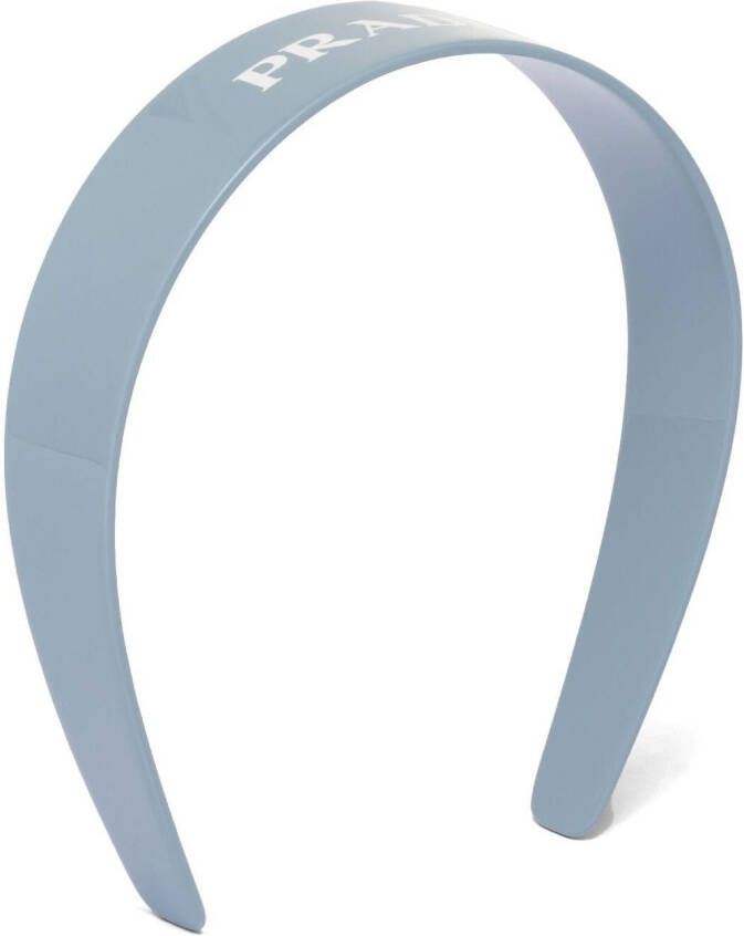 Prada Haarband met logoprint Blauw