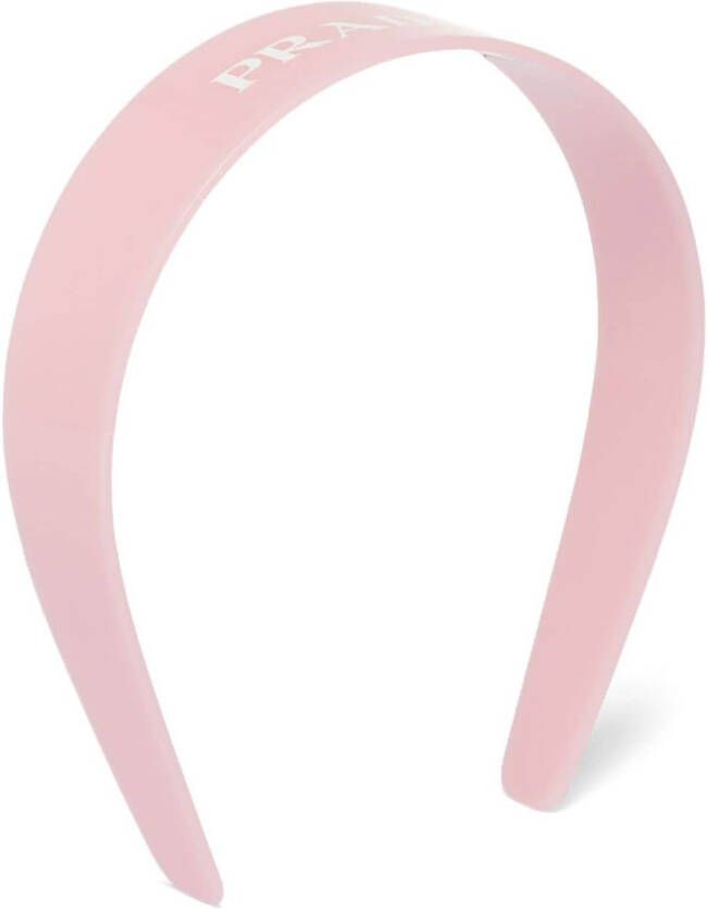 Prada Haarband met logoprint Roze