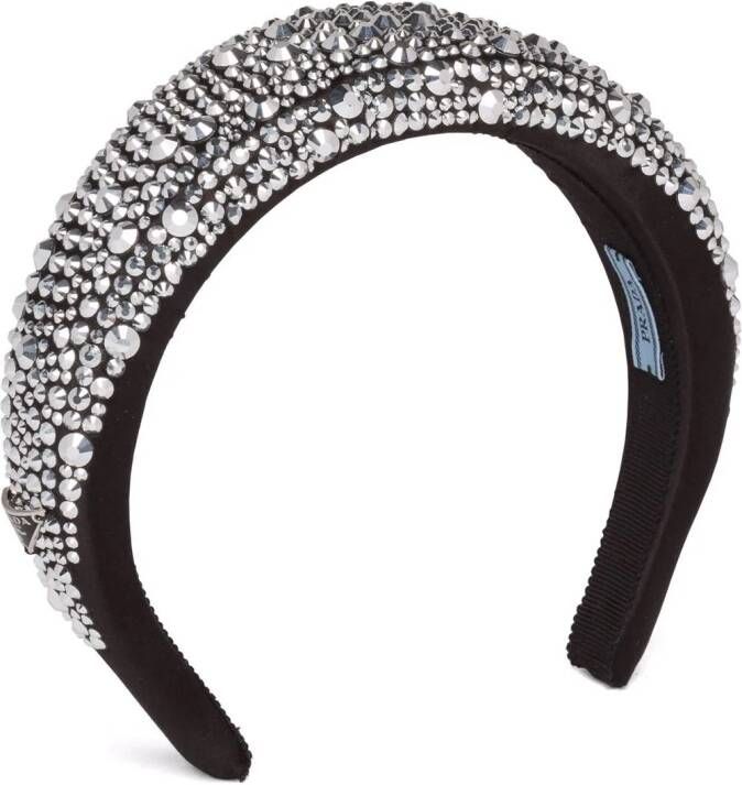 Prada Haarband verfraaid met kristallen Zwart