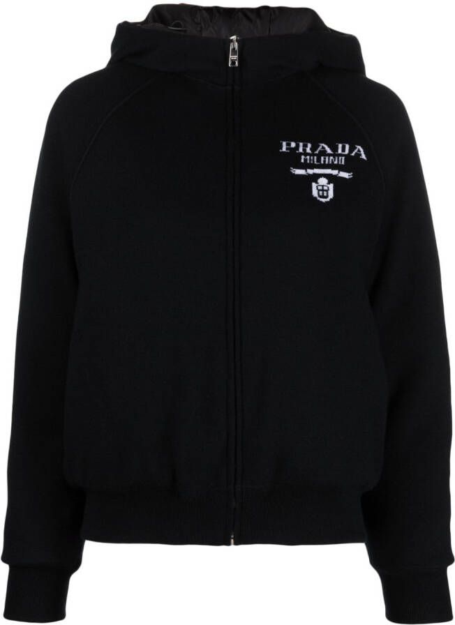 Prada Jack met capuchon Zwart