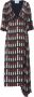 Prada jurk met twillweving en lippenstift print Zwart - Thumbnail 1