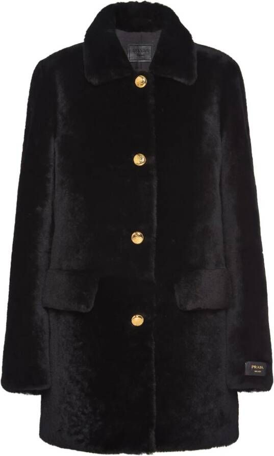 Prada Lammy coat Zwart