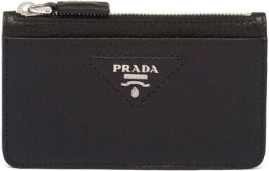 Prada Pasjeshouder met logoplakkaat Zwart