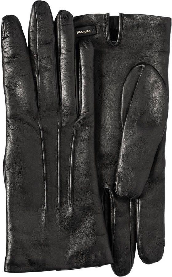 Prada Leren handschoenen Zwart