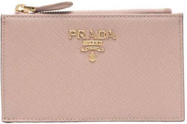 Prada Leren portemonnee Beige