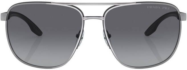 Prada Linea Rossa Zonnebril met logoprint Grijs