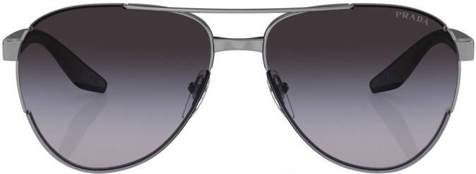 Prada Linea Rossa Zonnebril met logoprint Grijs