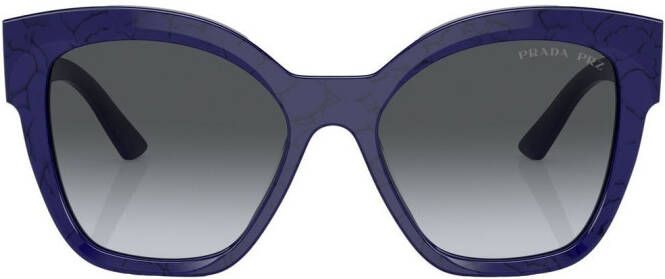 Prada Eyewear Zonnebril met cat-eye montuur Blauw