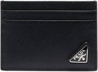 Prada Pasjeshouder met logoplakkaat Zwart