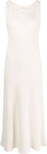 Prada Midi-jurk met logoplakkaat Beige