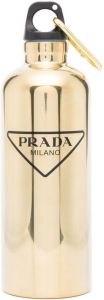 Prada Waterfles met logoprint Goud