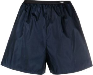 Prada Shorts met logoband Blauw