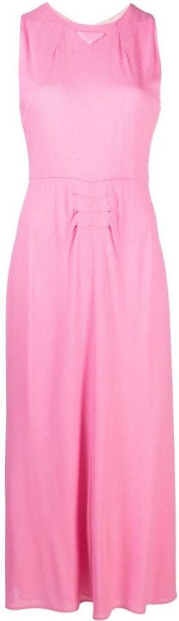 Prada Maxi-jurk met logo Roze