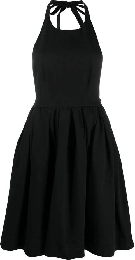 Prada Midi-jurk met halternek Zwart