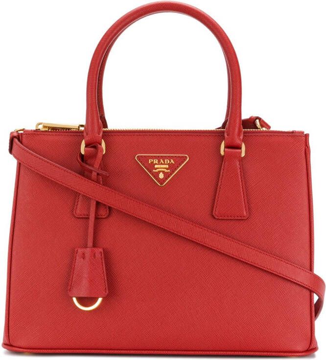 Prada mini Galleria tote Rood